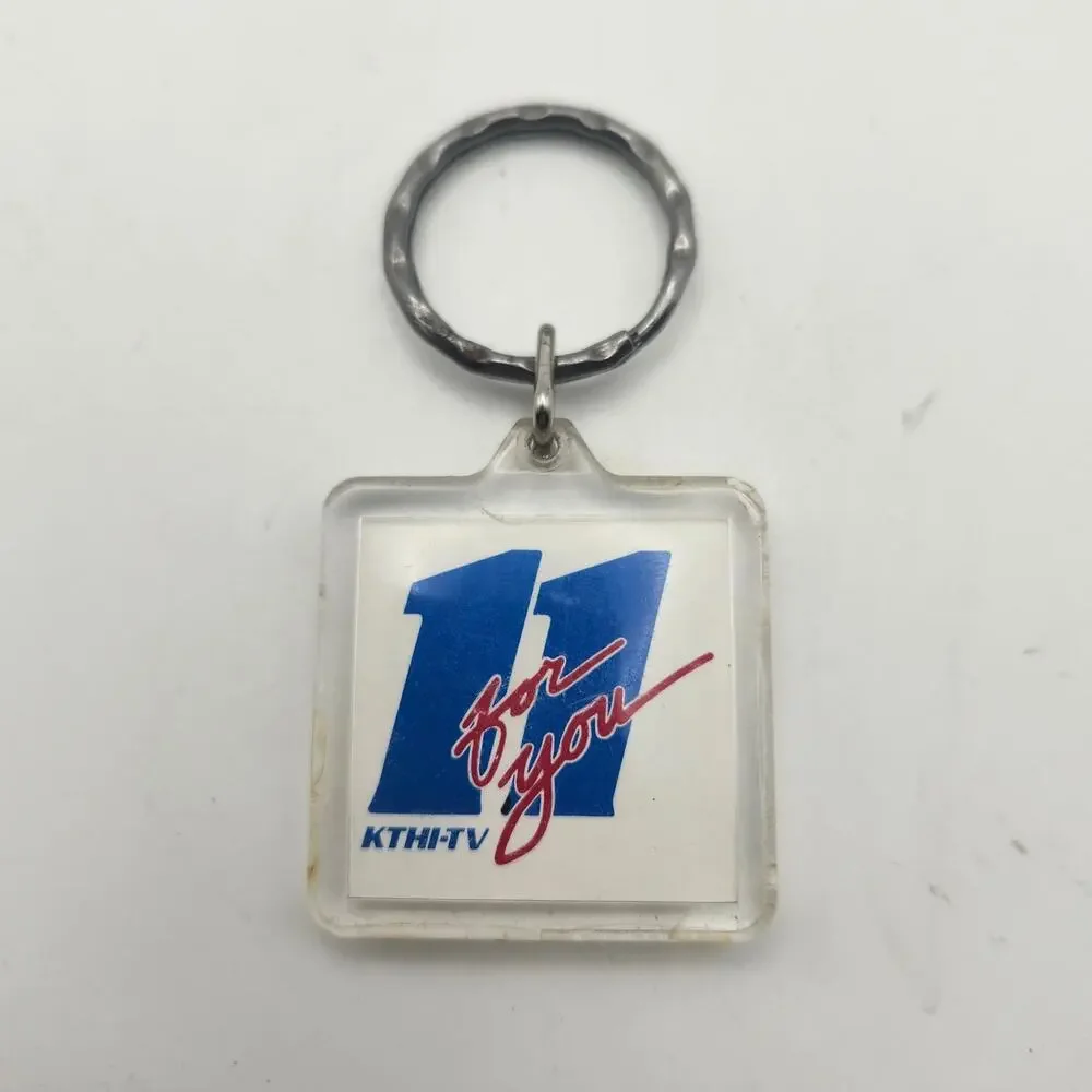 KTHI-TV Channel 11 “For You” Acrylic Keychain TV Station Promo Logo Key Ring